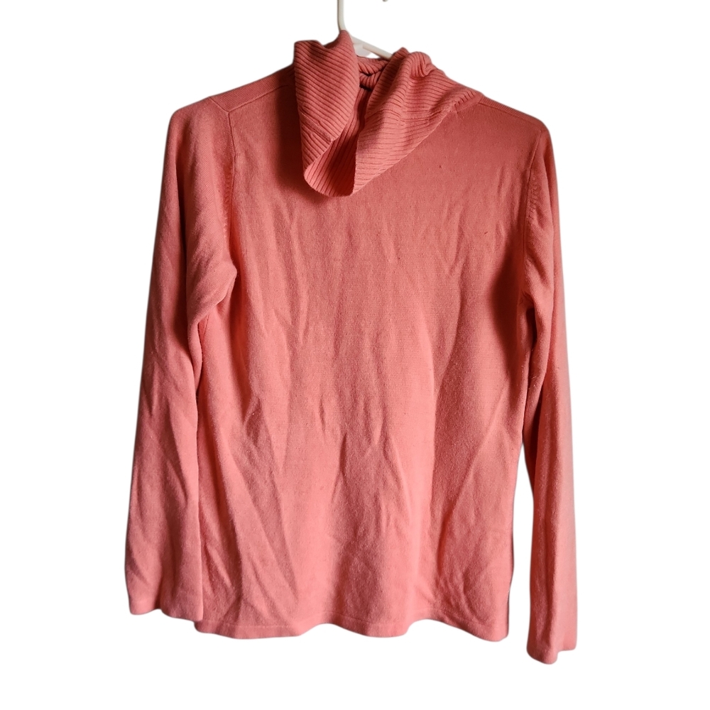 Last Day May 10 Alia Petite Small Peach Turtleneck Sweater